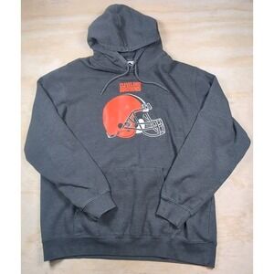 NFL Cleveland Browns Hoodie Sweatshirt Size XL Gray Majestic Football